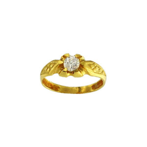 Anillo de Compromiso de Oro con Circonita AN010105