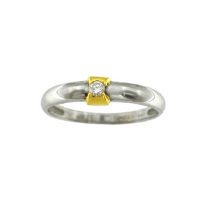 Anillo de Compromiso de Oro Blanco AN010247-17