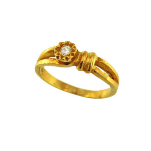 Anillo de Compromiso de Oro con Diamante AN010192