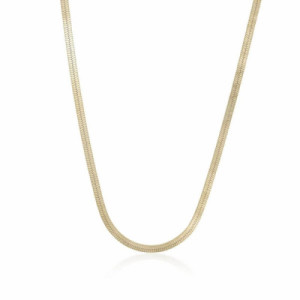 Collar Cadena de Plata Dorada Serpiente LineArgent 18580-C