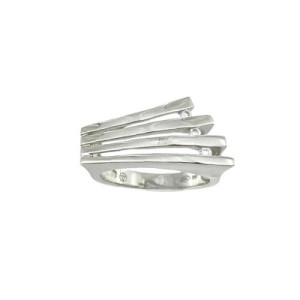 Anillo de Oro de Diseño con Diamantes AN010278