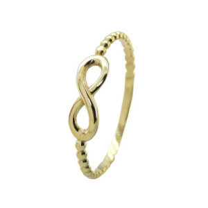 Anillo de Oro Infinito Bolitas AN010395-16