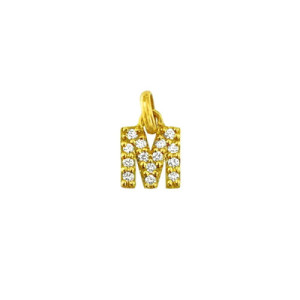 Colgante de Oro Letra M con Diamantes CO010651-M
