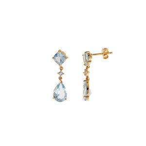 Pendientes Salvatore Topacio Azul 247A0083