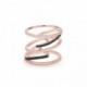 Anillo Plata Rosa LineArgent con circonitas