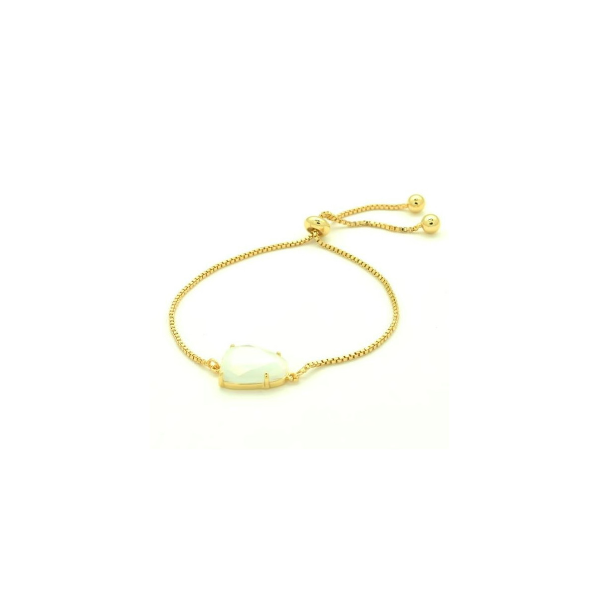 Pulsera Mujer Acero Anartxy Ojo Gato Blanco