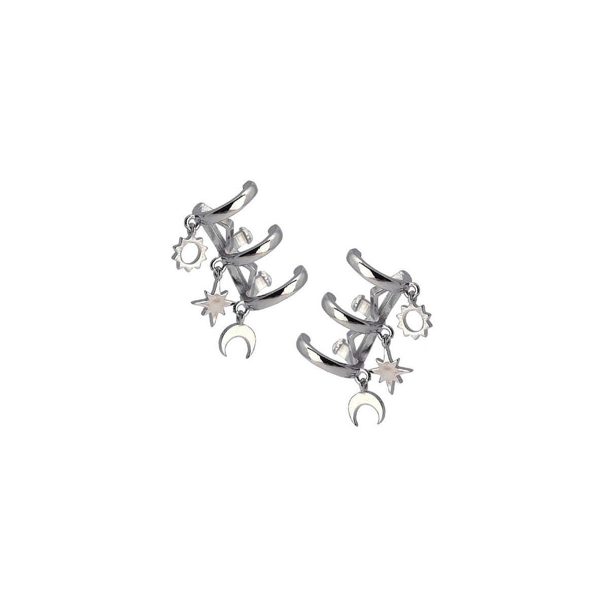 Pendientes de Acero Aros Anartxy Triple BPE206PL