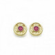 Pendientes Oro Cristal Rojo