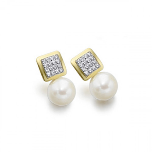 Pendientes de Perlas Oro Novia