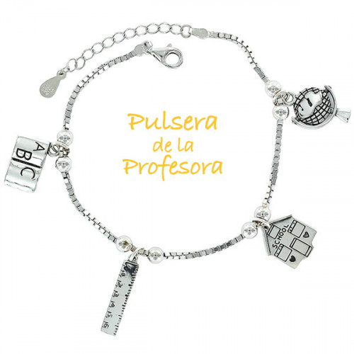 Pulsera Eres lo mas Mujer Profesora Plata