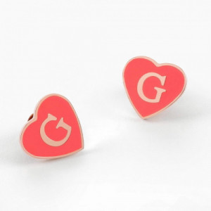 Pendientes Guess Corazón Rosa UBE70257