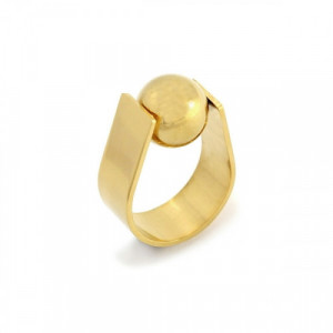 Anillo Anartxy Acero Dorado Bola Mujer AAN390D