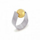 Anillo Anartxy Acero Bicolor Bola Mujer AAN390PL