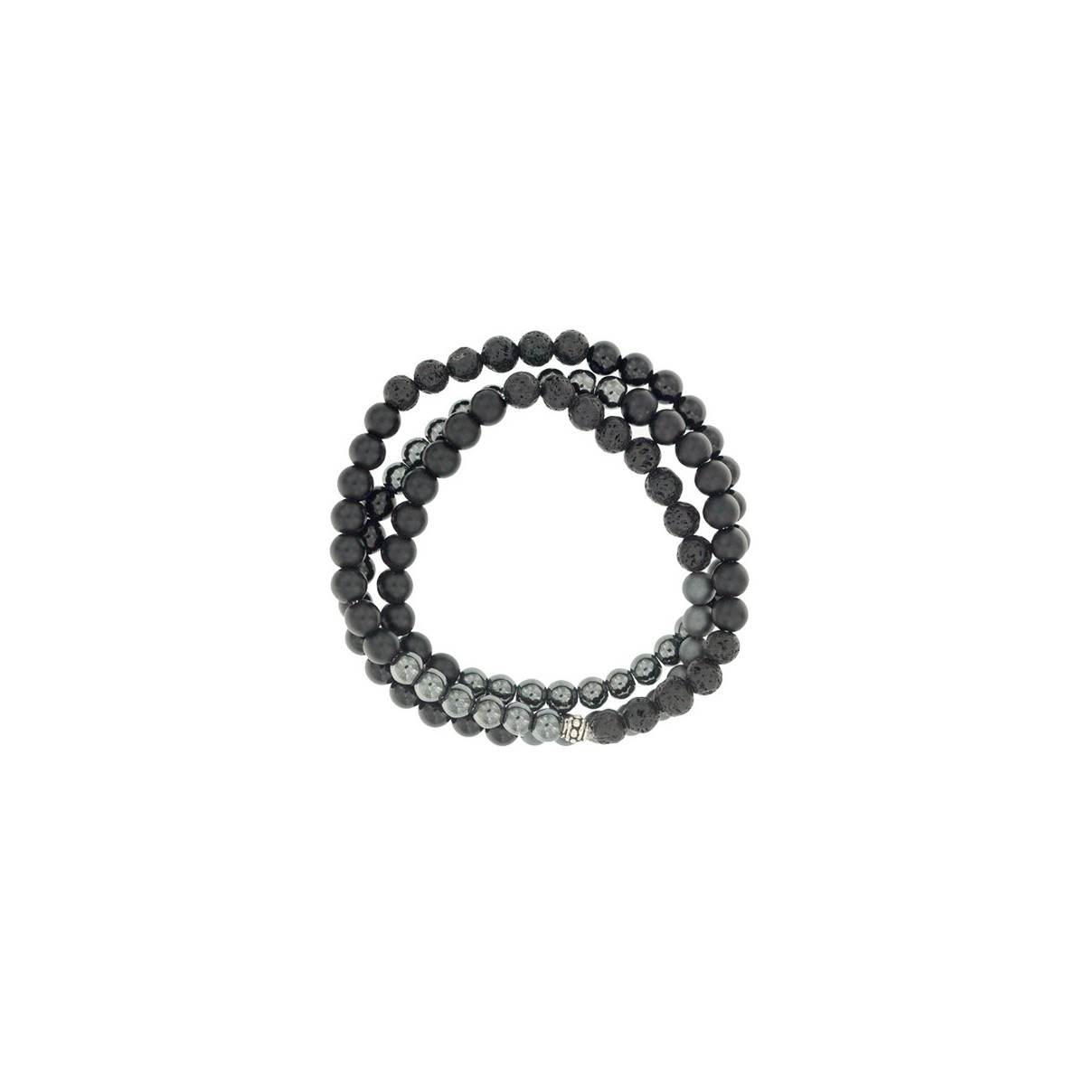 Pulsera de Plata El Cabo Collection - Lava, Hematite, Ágata y Ónix