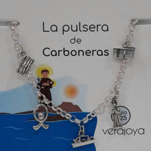 Pulsera Carboneras Plata Charms