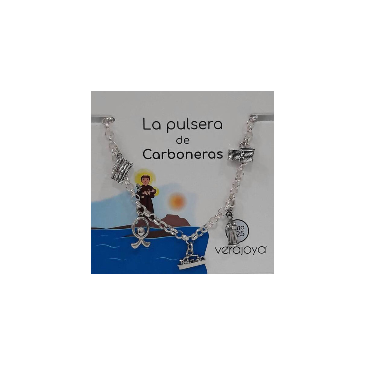 Pulsera Carboneras Plata Charms