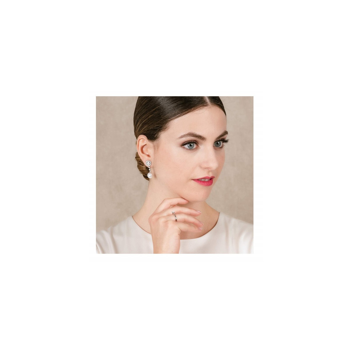 Pendientes Marina García Perla Novia Desmontables 9357PB