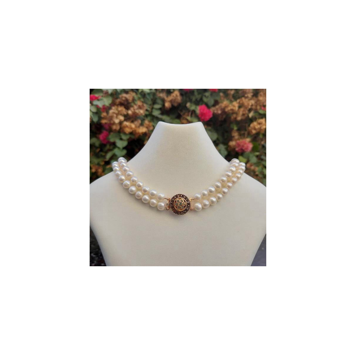 Collar de Perlas Naturales Verajoya Broche Plata
