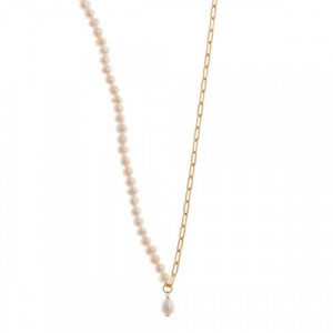Collar de Plata Mujer Salvatore Plata Perlas Dorado 213C0131