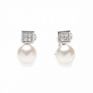 Pendientes de Plata y Perlas Tú y Yo Salvatore Plata 144A0005