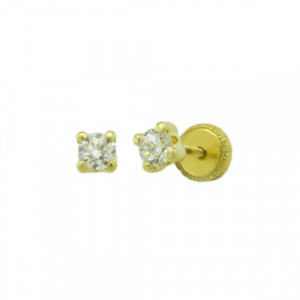 Pendientes Oro Bebé 3x3 mm PE011412