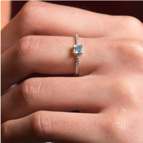 Anillo de Compromiso Oro Blanco LeCarre GA016OB.15