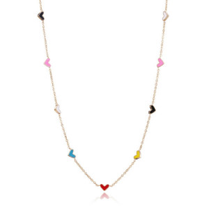 Collar Mujer Corazones Colores 14001C01012