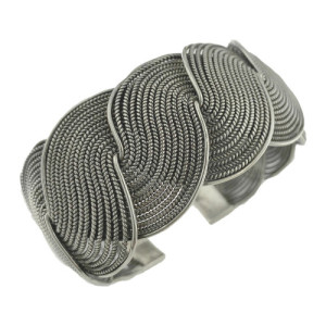 Pulsera Brazalete Ancho Plata PU020584