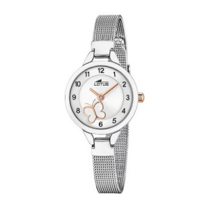 RELOJ NIÑA LOTUS perfecto para comuniones. Correa rosa con osos.