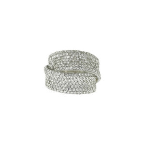 Anillo de Plata Ancho con Circonitas AN020904