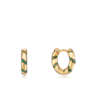 Pendientes Aros Plata Dorados y Verdes Viceroy 13130E100-32