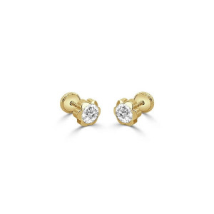 Pendientes de Bebé Oro Margarita 4 mm PE010917