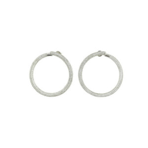 Pendientes Aro Frontal de Plata Grandes PE022710