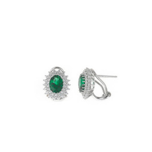 Pendientes de Plata Verdes Salvatore Plata 136A0681