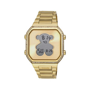 Reloj Tous Digital con Circonitas Dorado D-Bear 3000131300