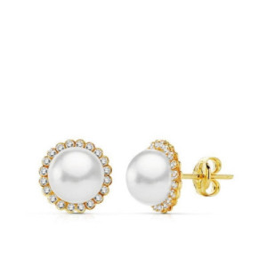 Pendientes de Perlas y Oro Comunión Niña PE011735