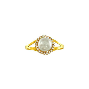 Anillo de Perlas y Oro Comunión AN010486