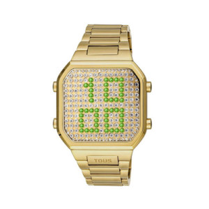 Reloj Tous Digital con Circonitas Dorado D-Bear Leds 3000130700