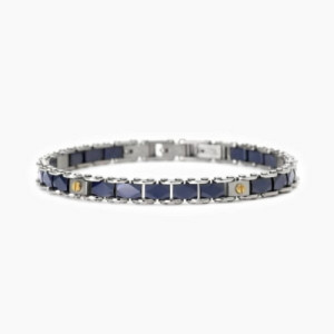 Pulsera de Acero y Cerámica Azul para Hombre 2Jewels 232468