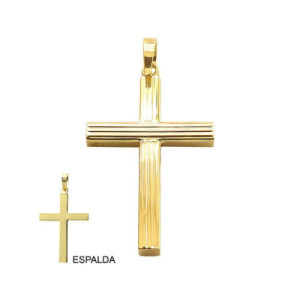 Cruz de Oro Reversible Sin Cristo Comunión CO010596