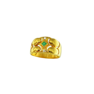 Anillo de Oro para Mujer con Esmeralda AN010099