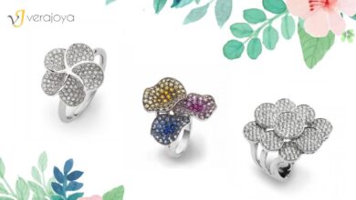 anillos con flores tendencia para Navidad